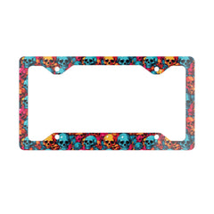 Skull License Plate Frame, Pop Art