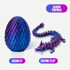 Dragon Egg Fidget Toy For Kids, 3D Printed, Crystal Gem Dragon Fidget Toy For Adults, All Ages, Stress Relief