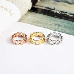 Stainless Steal Ring Band For Women, Cassie-style