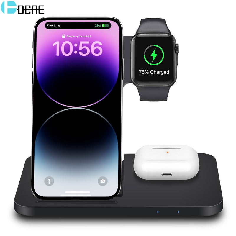 Wireless Fast Charger Dock Station, 3in1