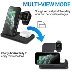 Wireless Fast Charger Dock Station, 3in1